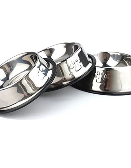 Load image into Gallery viewer, Paw Stainless Steel Pet Dog Bowl Feeder Skidproof Anti-Ant Shape Cat Dog Bowls Food Accessories Pet Supplies 6 Sizes
