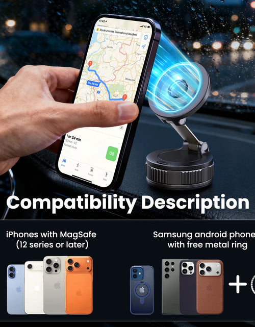 Load image into Gallery viewer, Phone Holders for Your Car -  Mag-Safe Car Mount - 360° Adjustable Phone Mount for Your Car Compatible for Iphone 17 Pro Max 16 15 14 13 12 Air Plus, Car Essentials Accessories
