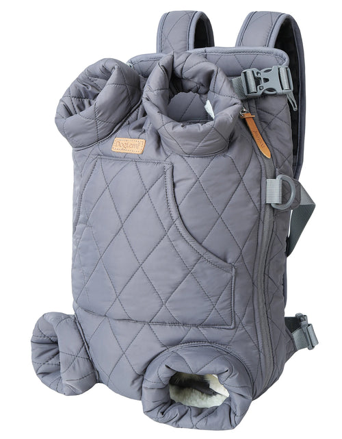 Load image into Gallery viewer, Winter Pet Dog Backpack Thicken Warm Cat Backpack Hands Free Portable Travel Dog Carrier for Small Dogs Windproof Safety Pet Bag

