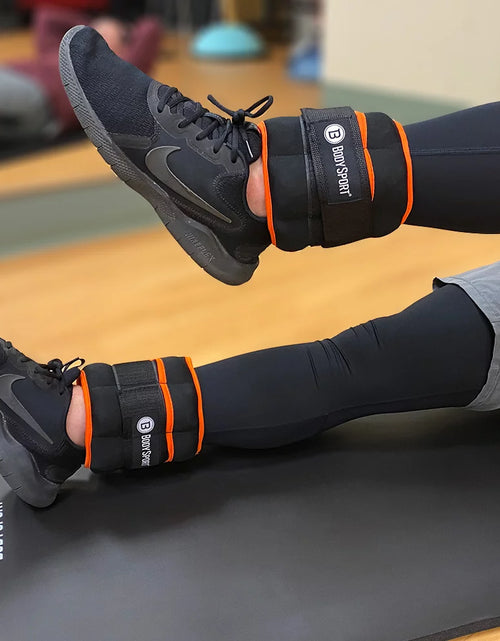 Load image into Gallery viewer, 1 Libra – 5 Libras Negro/Negro Pesas Ajustables Para Tobillo Para Hombre, Mujeres Y Niños – Ayuda Para Hacer Ejercicio Para Mayor Resistencia
