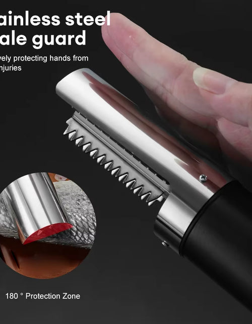 Load image into Gallery viewer, Electric Fish Scaler Remover Fish Cleaner Rechargeable Fishing Scalers Clean Scaler Scraper for Seafood Kitchen Tools
