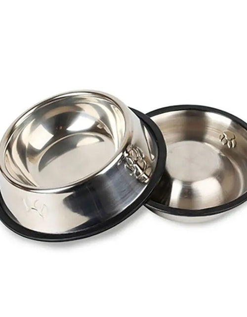 Load image into Gallery viewer, Paw Stainless Steel Pet Dog Bowl Feeder Skidproof Anti-Ant Shape Cat Dog Bowls Food Accessories Pet Supplies 6 Sizes
