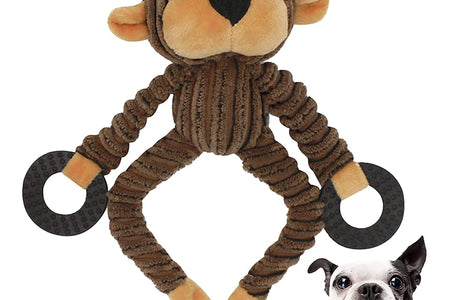 Squeaky Puppy Toys Plush Puppy Chew Toys for Teething Training Dog Toys for Small Dogs Toys for Cute Monkey Interactive Dog Toys