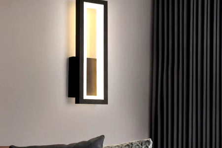 Modern Minimalist Wall Lamps Home Decor Living Room Bedroom Bedside 16W Ac96V-260V Led Sconce Black White Light Aisle Decoration