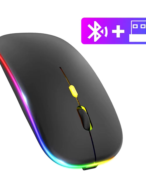 Load image into Gallery viewer, Bluetooth Mouse 2.4Ghz Wireless Mouse Mice Rechargeable Mouse Silent Mouse LED Backlit USB Gaming Mouse 1600DPI for PC Laptop
