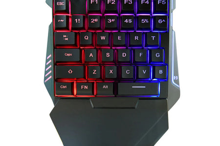 USB One-Handed Keyboard Gaming Mechanical Feel Keyboard Portable 35 Keys Mini Wired Keyboard Ergonomic Gaming Keyboard