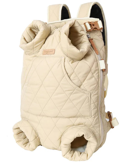 Load image into Gallery viewer, Winter Pet Dog Backpack Thicken Warm Cat Backpack Hands Free Portable Travel Dog Carrier for Small Dogs Windproof Safety Pet Bag
