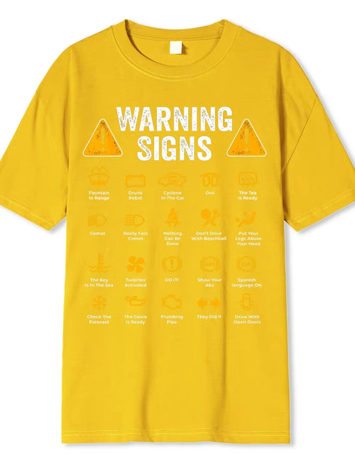 Load image into Gallery viewer, Funny Driving Warning Signs 101 Auto Mechanic Gift Driver T-Shirt Oversized Casual T Shirt Cotton Mens Tops Tees Cotton Clothing
