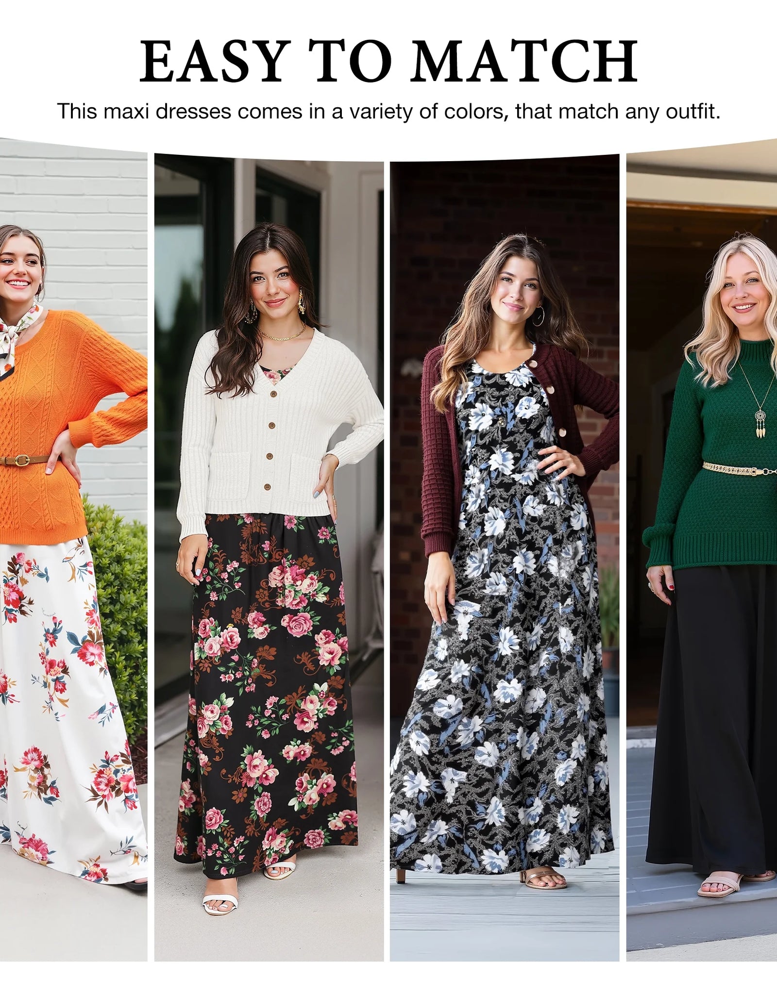 Women'S Short Sleeve Loose Plain Maxi Dresses Casual Long Dresses with Pockets,Mother'S Day,Dark Purple,Xl