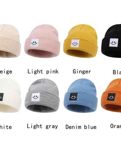 Load image into Gallery viewer, Kids Autumn Winter Hats for Newborn Crochet Beanie Toddler Boy Girl Cap Baby Photography Props Children Accessories Warmer Stuff
