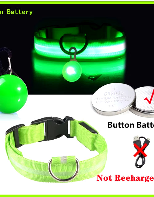 Load image into Gallery viewer, Usb Charging Glowing Dog Collar with Pendant Detachable Luxury Led Light Bright for Small Dogs Cat Night Safety Collar Wholesale

