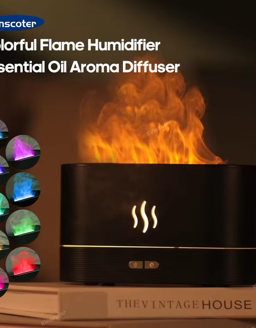 Load image into Gallery viewer, Aroma Diffuser Air Humidifier Ultrasonic Cool Mist Maker Fogger Led Essential Oil Flame Lamp Difusor
